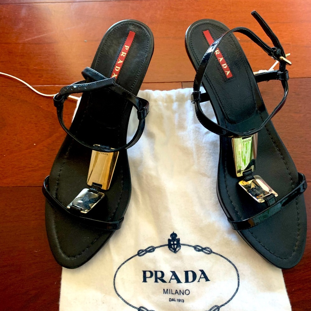 Prada sandals with dust bag